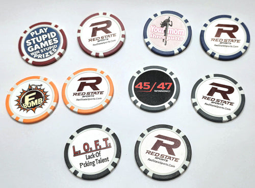 Ball Marker Poker Chip "5 Pack" $12