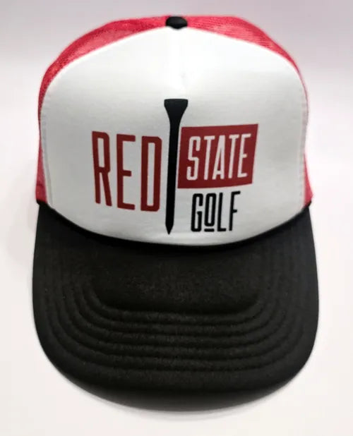 Red State Golf Logo Trucker Hat (Standard OSFM Size)