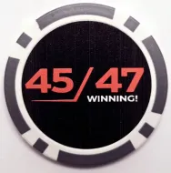 45/47 Winning! - Ball Mark Chip